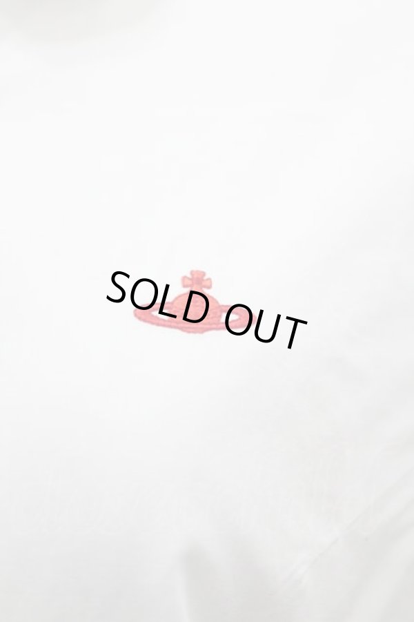 画像3: ヴィヴィアンウエストウッド 中古 / 単色オーブ刺繍長袖ブラウス 1 白Ｘ赤  I-26-04-22-006-bl-HD-ZI (3)