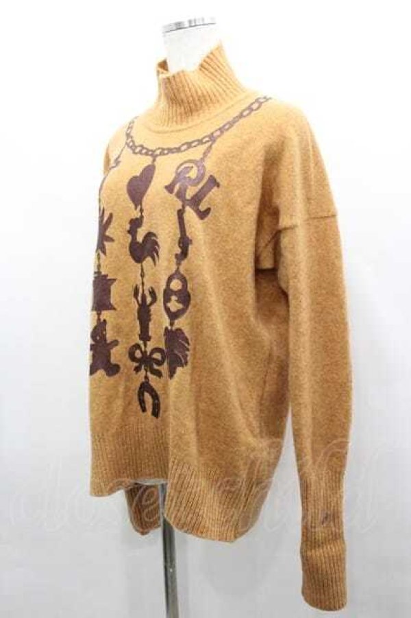 画像2: ヴィヴィアンウエストウッド 中古 / 騙シ絵ネックレスプリントハイネックニットトップス 2  I-26-04-22-058-to-HD-ZI (2)