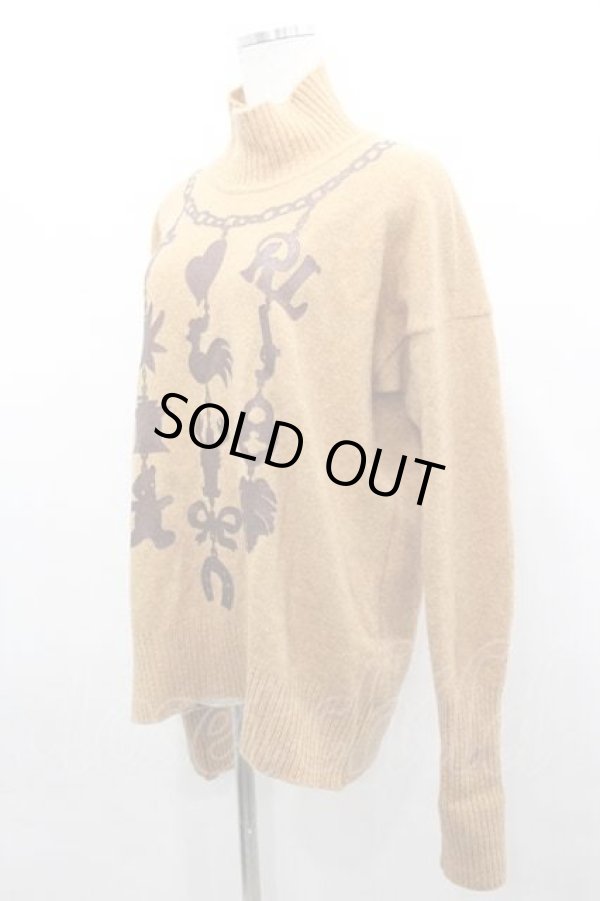 画像2: ヴィヴィアンウエストウッド 中古 / 騙シ絵ネックレスプリントハイネックニットトップス 2  I-26-04-22-058-to-HD-ZI (2)