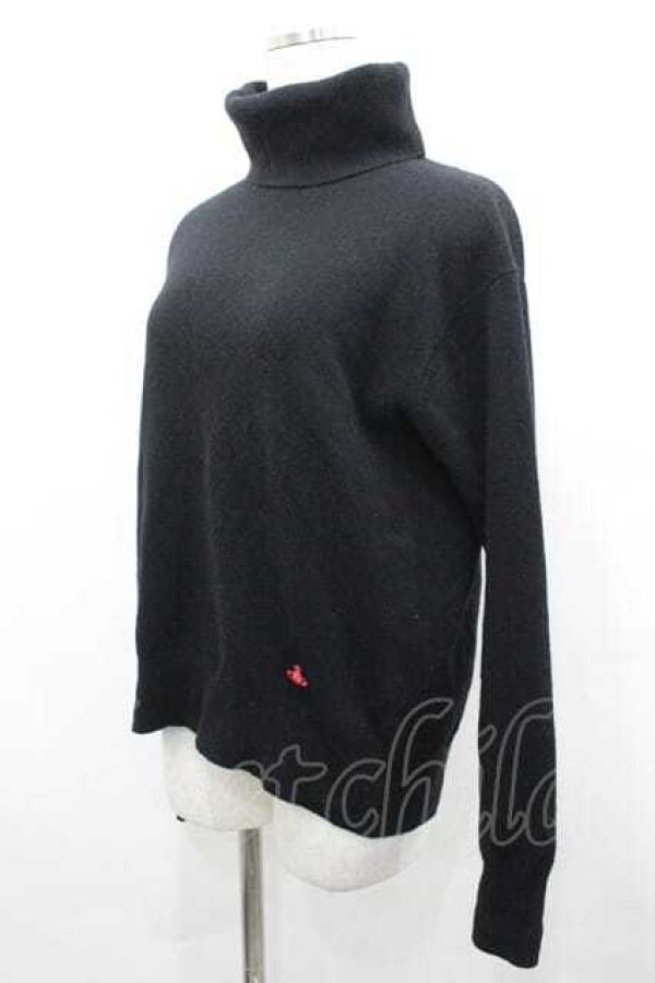 画像2: ヴィヴィアンウエストウッド 中古 / 裾単色オーブ刺繍ハイネックニットトップス 2  I-26-04-22-061-to-HD-ZI (2)