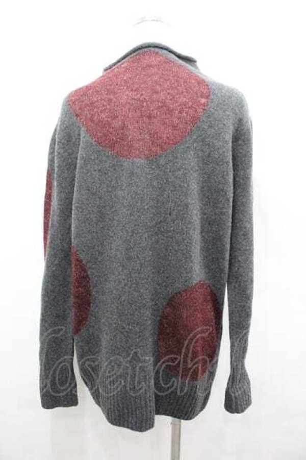 画像3: ヴィヴィアンウエストウッド 中古 / ラメスポット柄ニットトップス 2 グレーＸボルドー  I-26-04-22-063-to-HD-ZI (3)