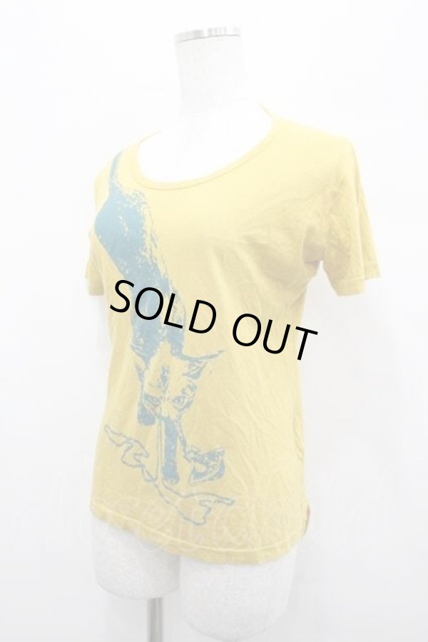 画像2: ヴィヴィアンウエストウッド 中古 / CAT Tシャツ 2 イエロー  I-26-04-22-066-to-HD-ZI (2)