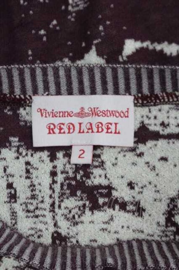 画像4: ヴィヴィアンウエストウッド 中古 / 袖切リ替エ総柄ニットトップス 2  I-26-04-22-067-to-HD-ZI (4)