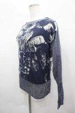画像2: ヴィヴィアンウエストウッド 中古 / 袖切リ替エ総柄ニットトップス 2  I-26-04-22-068-to-HD-ZI (2)