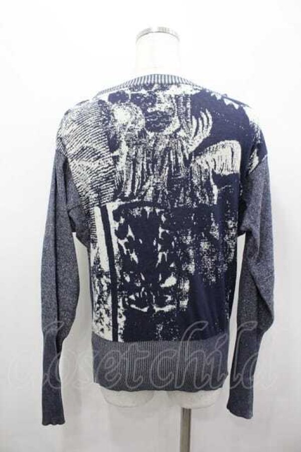画像3: ヴィヴィアンウエストウッド 中古 / 袖切リ替エ総柄ニットトップス 2  I-26-04-22-068-to-HD-ZI (3)