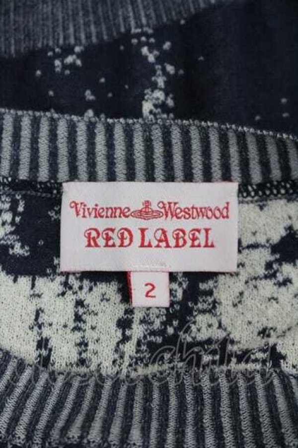 画像4: ヴィヴィアンウエストウッド 中古 / 袖切リ替エ総柄ニットトップス 2  I-26-04-22-068-to-HD-ZI (4)