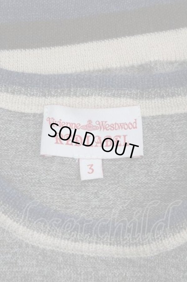 画像4: ヴィヴィアンウエストウッド 中古 / ダイヤプリントニットトップス 3 青Ｘベージュ  I-26-04-22-070-to-HD-ZI (4)