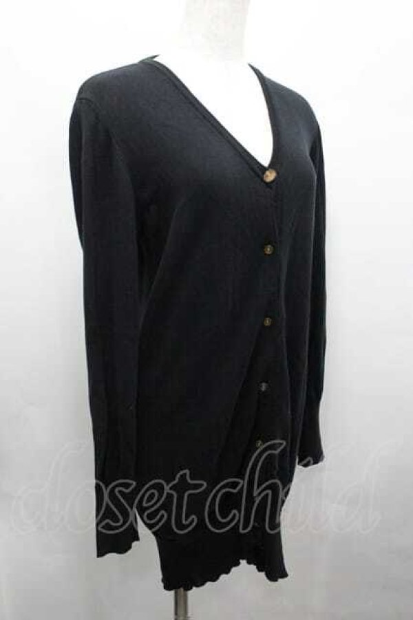 画像3: ヴィヴィアンウエストウッド 中古 / カラーオーブ刺繍ロングカーディガン M 黒  I-26-04-22-074-to-HD-ZI (3)