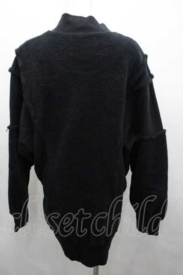 画像2: ヴィヴィアンウエストウッド 中古 / 裏毛ナッピング起毛パネル切替トップ＆チュニック 00 黒  I-26-04-22-076-op-HD-ZI (2)