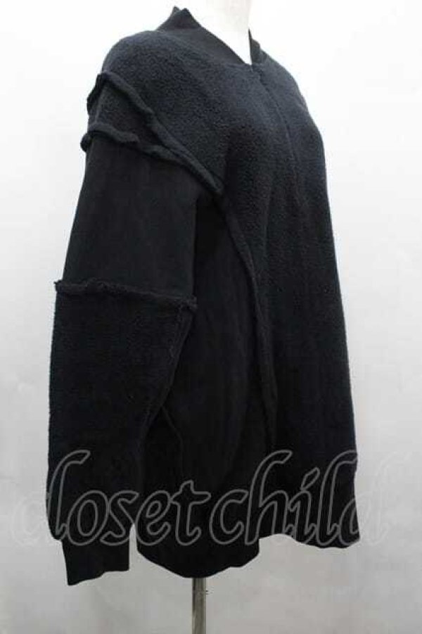 画像3: ヴィヴィアンウエストウッド 中古 / 裏毛ナッピング起毛パネル切替トップ＆チュニック 00 黒  I-26-04-22-076-op-HD-ZI (3)