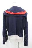 画像3: ヴィヴィアンウエストウッド 中古 / ムラ糸コットンセーラーカラークロップドトップ 00 ネイビーＸ赤  I-26-04-22-008-to-HD-ZI (3)