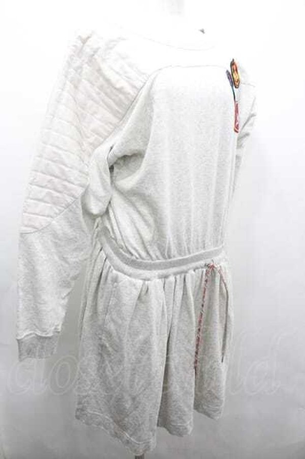 画像3: ヴィヴィアンウエストウッド 中古 / オーガニックコットンガーゼ裏毛BADGESドレス 00 グレー  I-26-04-22-080-op-HD-ZI (3)
