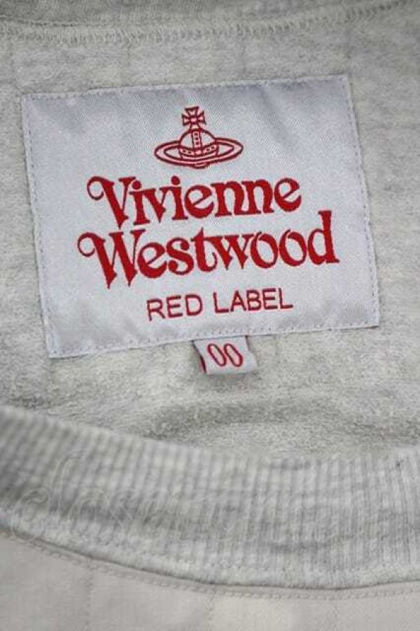 画像4: ヴィヴィアンウエストウッド 中古 / オーガニックコットンガーゼ裏毛BADGESドレス 00 グレー  I-26-04-22-080-op-HD-ZI (4)