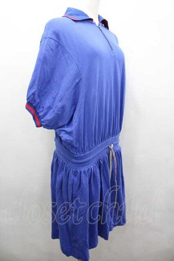 画像3: ヴィヴィアンウエストウッド 中古 / オーガニックカノコハーフジップポロワンピース 00 青Ｘ赤  I-26-04-22-081-op-HD-ZI (3)