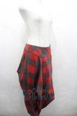 画像3: ANGLOMANIA 中古 / チェック変形スカート  赤Ｘグレーチェック  I-26-04-22-082-sk-HD-ZI (3)