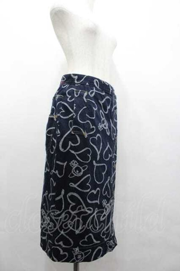 画像3: ヴィヴィアンウエストウッド 中古 / オーブデニムスカート 02 紺デニム  I-26-04-22-083-sk-HD-ZI (3)