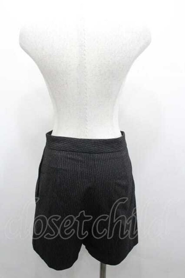 画像2: ANGLOMANIA 中古 / ストライプ変形ショートパンツ  黒Ｘ白  I-26-04-22-084-pa-HD-ZI (2)