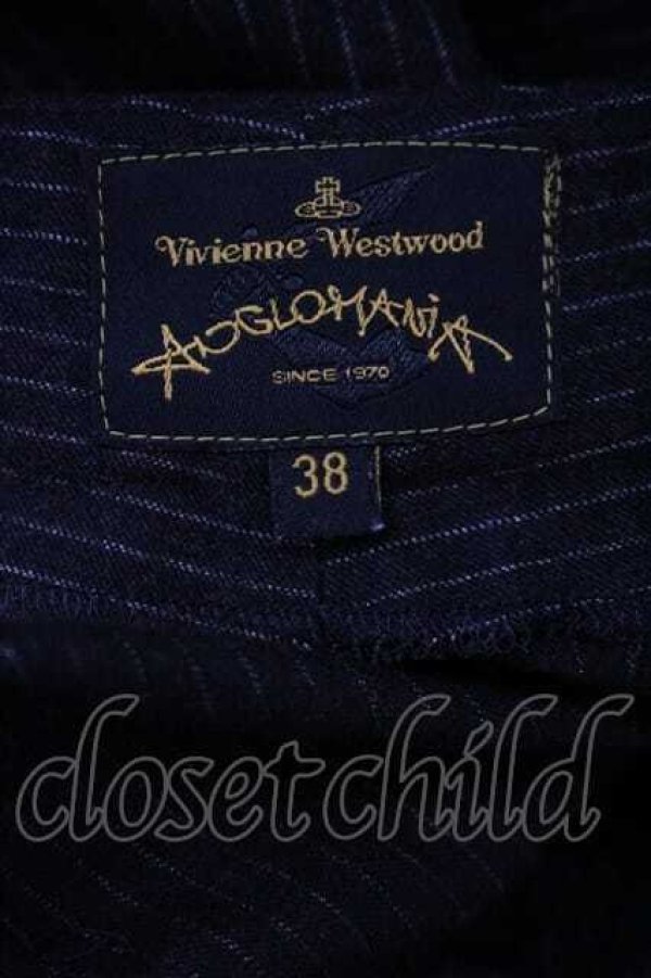 画像4: ANGLOMANIA 中古 / ストライプ変形ショートパンツ  黒Ｘ白  I-26-04-22-084-pa-HD-ZI (4)