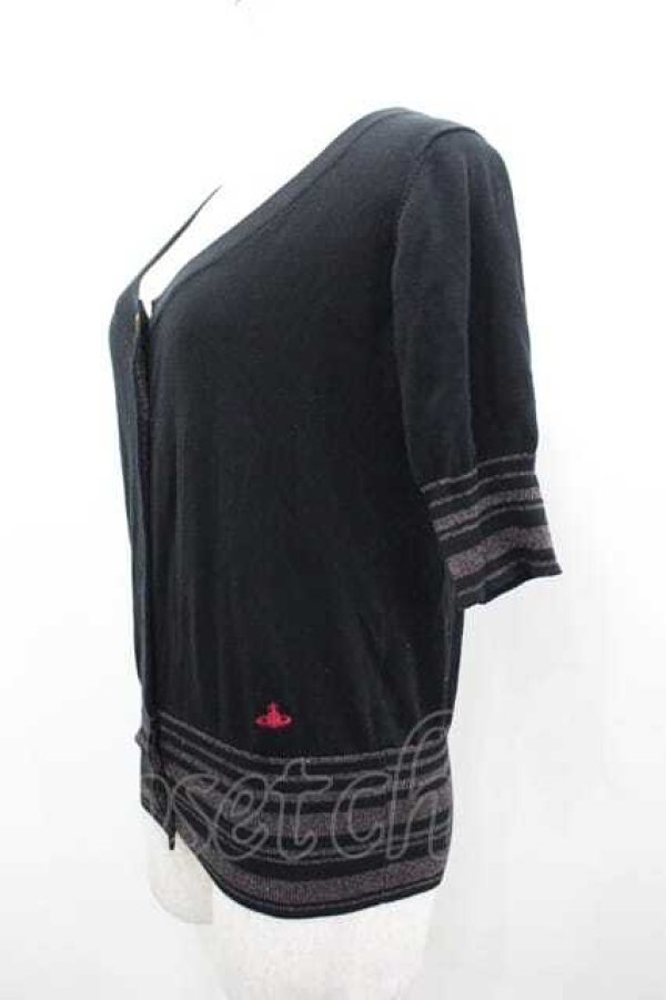 画像2: ヴィヴィアンウエストウッド 中古 / 単色オーブ刺繍 ニットカーディガン 3  I-26-04-22-011-to-HD-ZI (2)
