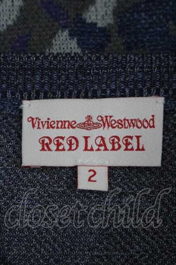 画像4: ヴィヴィアンウエストウッド 中古 / レオパードニットカーディガン 2 青  I-26-04-22-015-jc-HD-ZI (4)