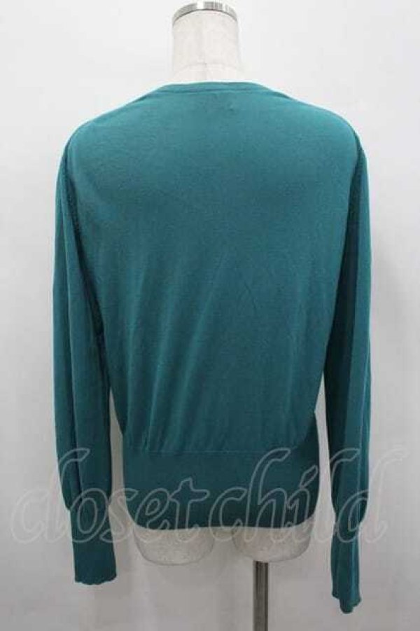 画像3: ヴィヴィアンウエストウッド 中古 / 裾単色オーブ刺繍ニットカーディガン 3 グリーン  I-26-04-22-016-to-HD-ZI (3)