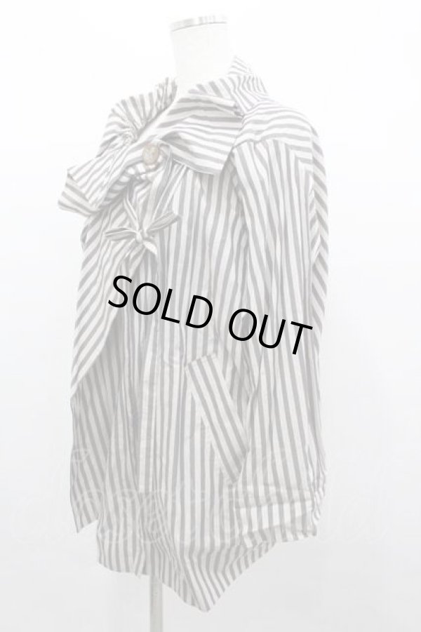 画像2: ヴィヴィアンウエストウッド 中古 / ストライプシャツ 2 パープルＸアイボリー  I-26-04-22-020-bl-HD-ZI (2)