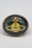 画像4: ヴィヴィアンウエストウッド 中古 / エナメルボタンリング XSサイズ 紺Ｘシルバー  I-25-11-19-027-rg-HD-ZI (4)