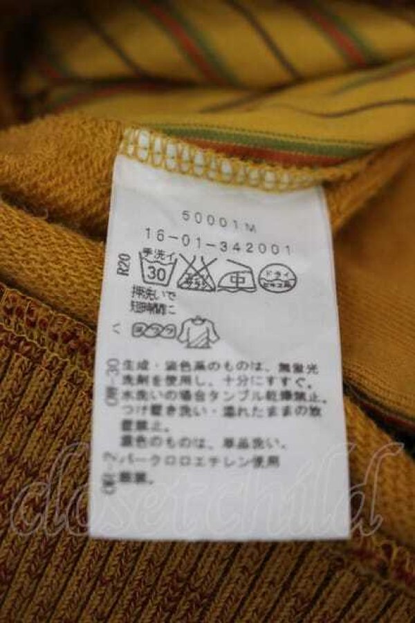 画像6: ヴィヴィアンウエストウッド 中古 / ハイネックストライプZIPトップス 2 イエロー  I-26-05-20-023-to-HD-ZI (6)