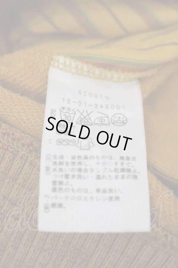 画像6: ヴィヴィアンウエストウッド 中古 / ハイネックストライプZIPトップス 2 イエロー  I-26-05-20-023-to-HD-ZI (6)