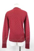 画像2: ヴィヴィアンウエストウッド 中古 / ダイヤパターンステッチクルーネックカーディガン  ボルドー  I-26-05-20-024-to-HD-ZI (2)