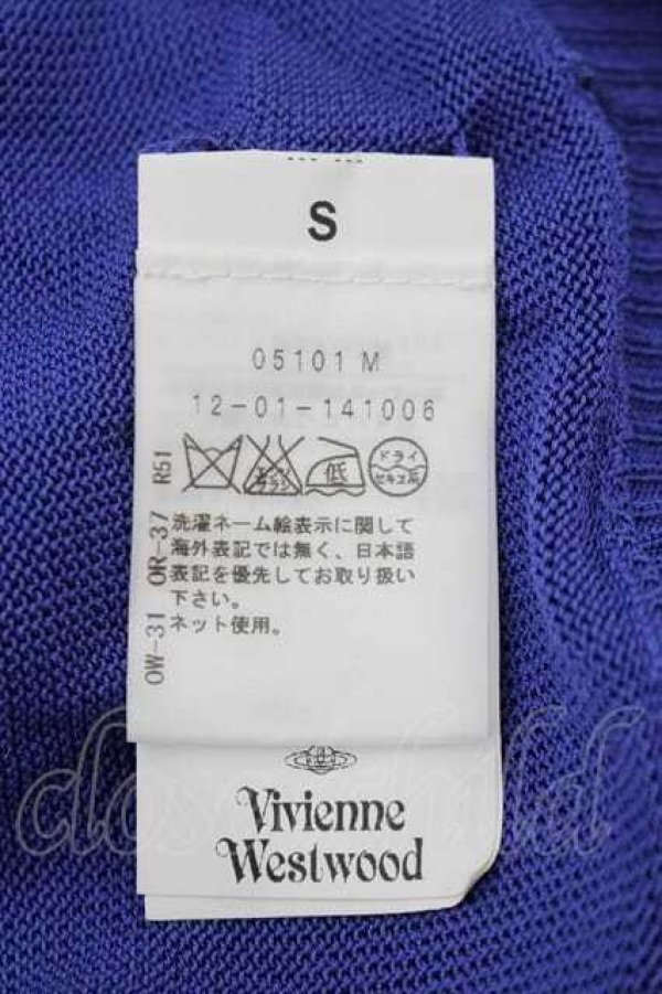 画像6: ヴィヴィアンウエストウッド 中古 / 透カシニットトップス S 青  I-26-05-20-025-to-HD-ZI (6)