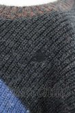 画像4: ヴィヴィアンウエストウッド 中古 / 切リ替エカラーニットトップス 2 黒Ｘ青Ｘアカ  I-26-05-20-029-to-HD-ZI (4)