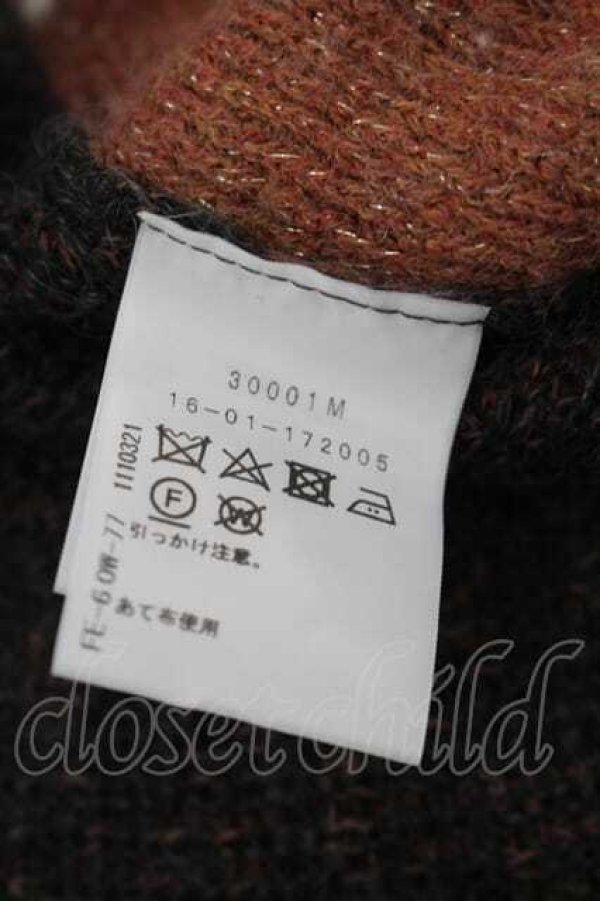 画像6: ヴィヴィアンウエストウッド 中古 / 切リ替エカラーニットトップス 2 黒Ｘ青Ｘアカ  I-26-05-20-029-to-HD-ZI (6)