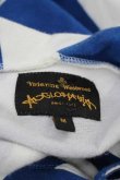 画像5: ANGLOMANIA 中古 / 総柄カットライダースジャケット M 青Ｘシロ  I-26-05-20-032-jc-HD-ZI (5)
