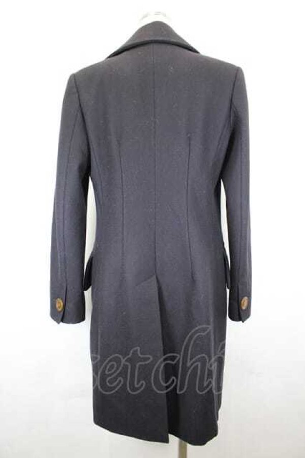 画像2: ヴィヴィアンウエストウッド 中古 / ラウンドボタンラブ衿コート 38 黒  I-26-05-20-034-co-HD-ZI (2)