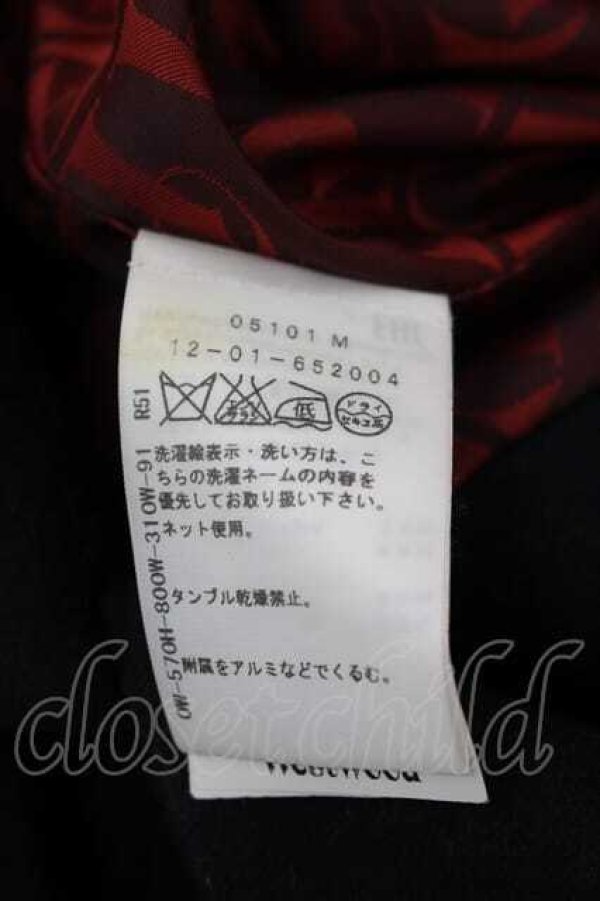 画像5: ヴィヴィアンウエストウッド 中古 / ラウンドボタンラブ衿コート 38 黒  I-26-05-20-034-co-HD-ZI (5)