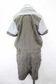 画像2: ヴィヴィアンウエストウッド 中古 / 単色オーブ刺繍ストライプサロペット 2 グレーＸサックス  I-26-05-20-037-op-HD-ZI (2)