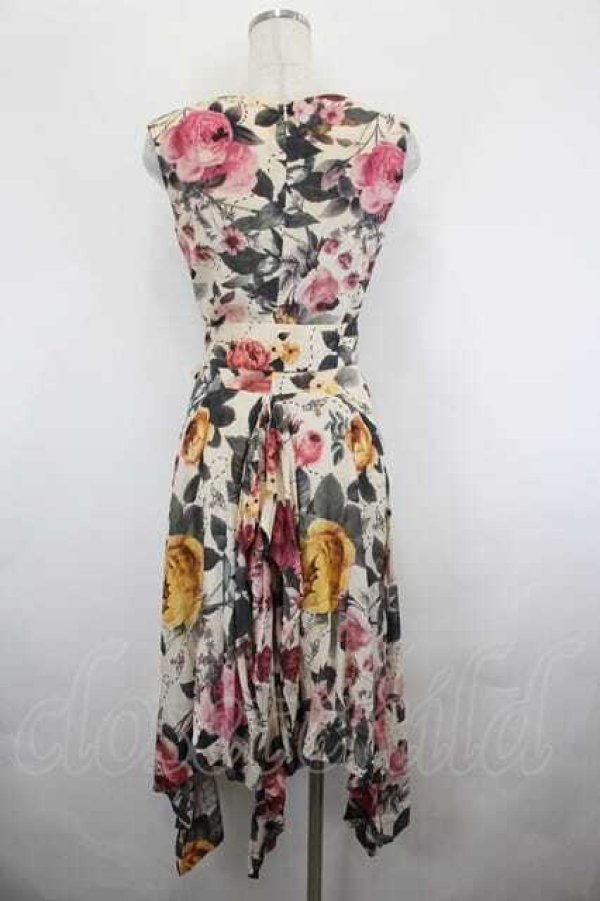 画像2: ヴィヴィアンウエストウッド 中古 / フラワー総柄ノースリーブワンピース 1  I-26-05-20-042-op-HD-ZI (2)