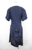 画像2: ヴィヴィアンウエストウッド 中古 / 裾切替エ半袖ワンピース 2 青  I-26-05-20-043-op-HD-ZI (2)