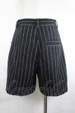 画像2: ANGLOMANIA 中古 / ストライプショートパンツ 36 黒Ｘグレー  I-26-05-20-059-pa-HD-ZI (2)