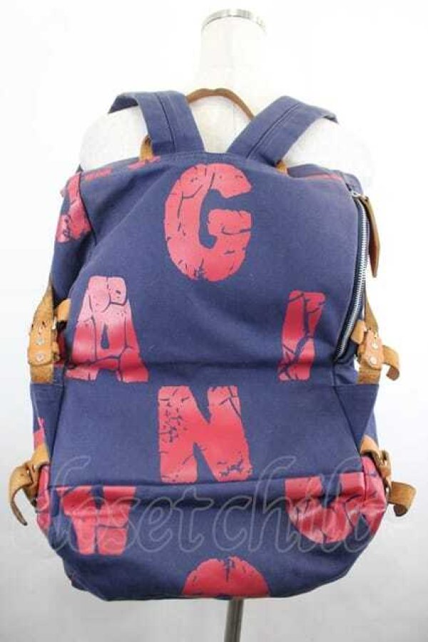 画像2: ANGLOMANIA 中古 / 総柄リュック   I-26-05-20-065-gd-HD-ZI (2)