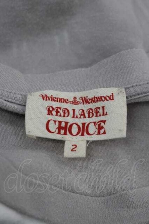 画像4: ヴィヴィアンウエストウッド 中古 / CHOICE英字カットソー 2 白Ｘグレー  I-26-05-20-011-to-HD-ZI (4)