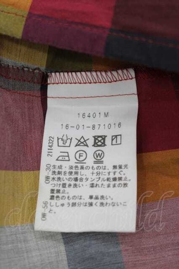 画像5: ヴィヴィアンウエストウッド 中古 / チェック半袖ブラウス 1 アカチェック  I-26-05-20-018-bl-HD-ZI (5)