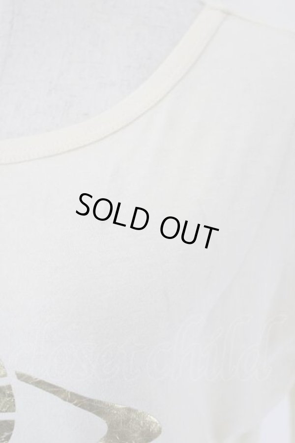 画像7: ヴィヴィアンウエストウッド 中古 / シードツリーpt長袖カットソー S 白Ｘゴールド  I-26-05-28-002-to-HD-ZI (7)