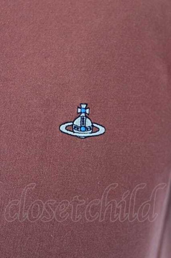 画像3: ヴィヴィアンウエストウッド MAN 中古 / オーブ刺繍半袖カットソー 42 ボルドー  I-26-05-28-001-to-HD-ZI (3)