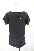 画像2: ANGLOMANIA 中古 / クラッシュデザイン半袖カットソー L 黒  I-26-06-24-024-to-HD-ZI (2)