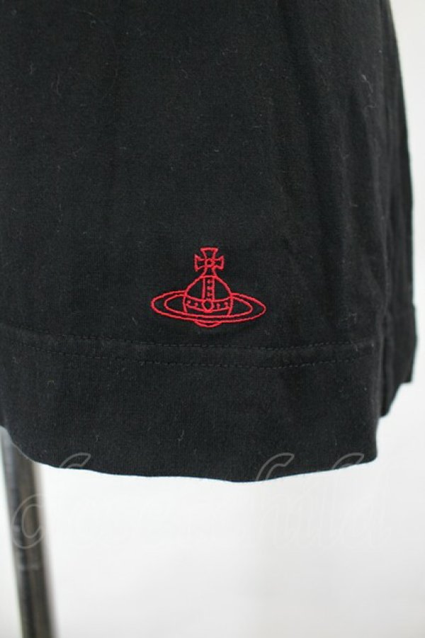 画像3: ヴィヴィアンウエストウッド 中古 / コットンラム半袖Tシャツ 00 黒  I-26-06-24-027-ts-HD-ZI (3)