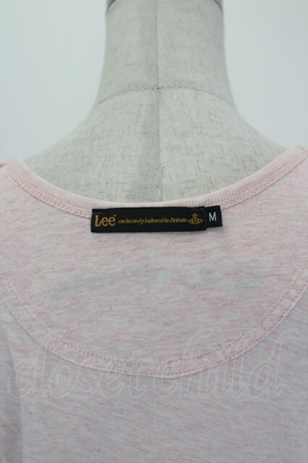 画像3: ANGLOMAINA×Lee 中古 / スカルボーダーカットソー M ピンクＸ白  I-26-06-24-028-ts-HD-ZI (3)