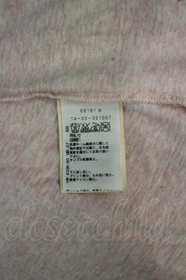 画像4: ANGLOMAINA×Lee 中古 / スカルボーダーカットソー M ピンクＸ白  I-26-06-24-028-ts-HD-ZI (4)