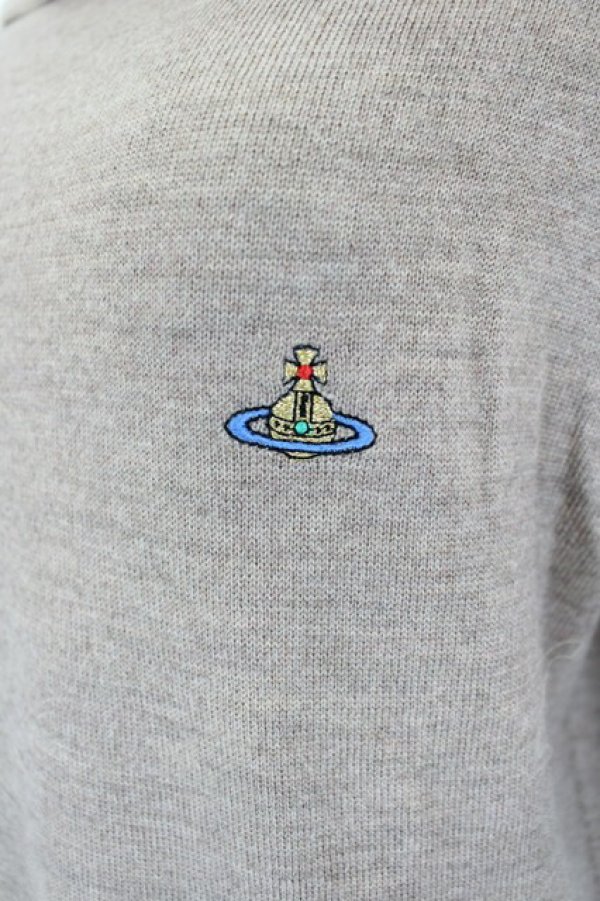 画像3: ヴィヴィアンウエストウッド 中古 / カラーオーブ刺繍ハイネックニット  ベージュ  I-26-06-24-034-op-HD-ZI (3)